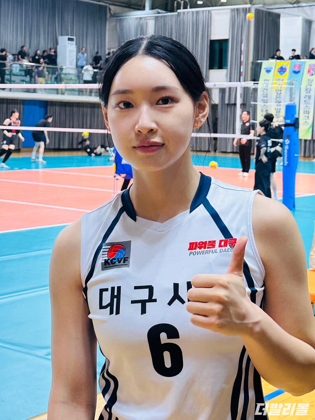 5일 충청북도 단양에서 펼쳐진 ‘2025 한국실업배구&프로배구 퓨처스 챔프전 단양 대회’에서 인터뷰를 진행한 대구광역시청 이진 /최병진 기자