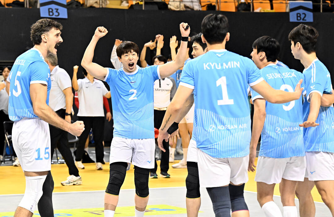 한선수, '짜릿한 승리'