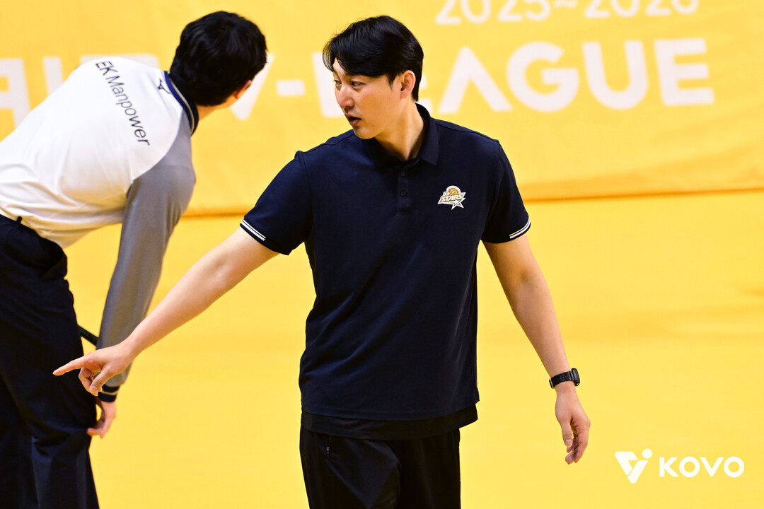 KB손해보험 하현용 감독대행./KOVO